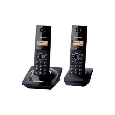 TELÉFONO INALÁMBRICO PANASONIC DECT CON 2 AURICULARES, PANTALLA LCD, NEGRO, KX-TG1712MEB Profile Picture